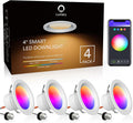 6 Inch 13W Smart Recessed Lights RGBWW Can Lights K230