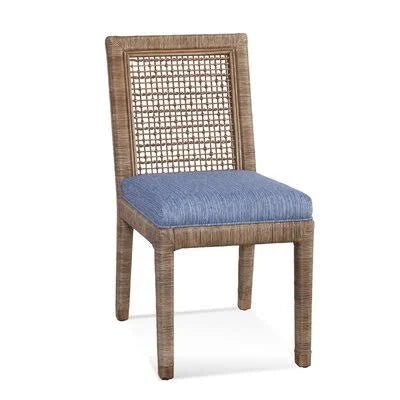 Blue Thick Stripe Side Chair I361