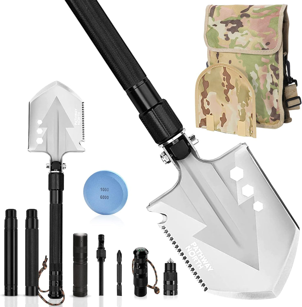 Survival Shovel and Camping Axe Stainless Steel Multi-Tool and Survival Hatchet E3175