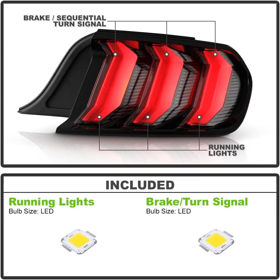 Euro Style LED Tail Lights Pair Left+Right M756