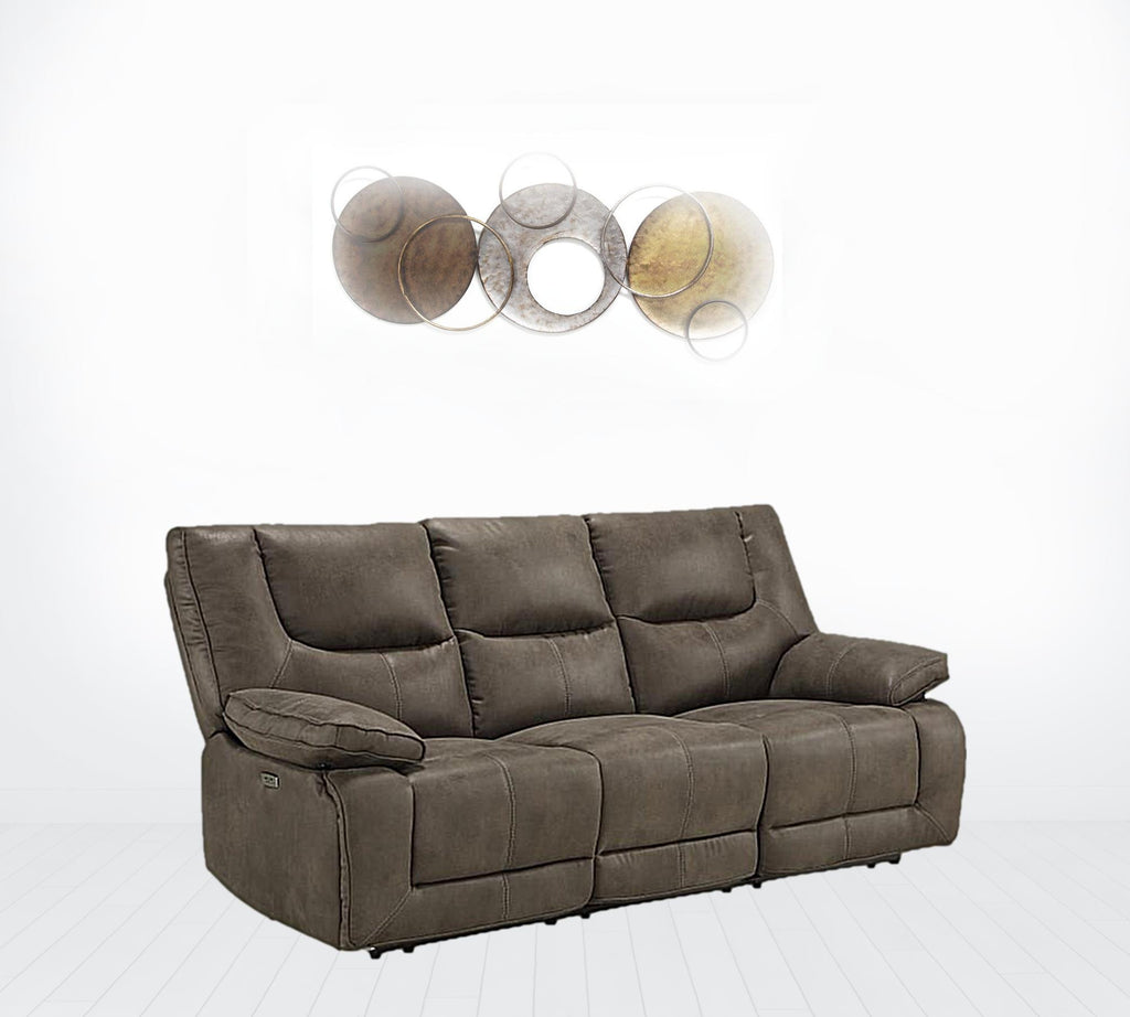 Gray & Black Reclining USB Sofa K92921