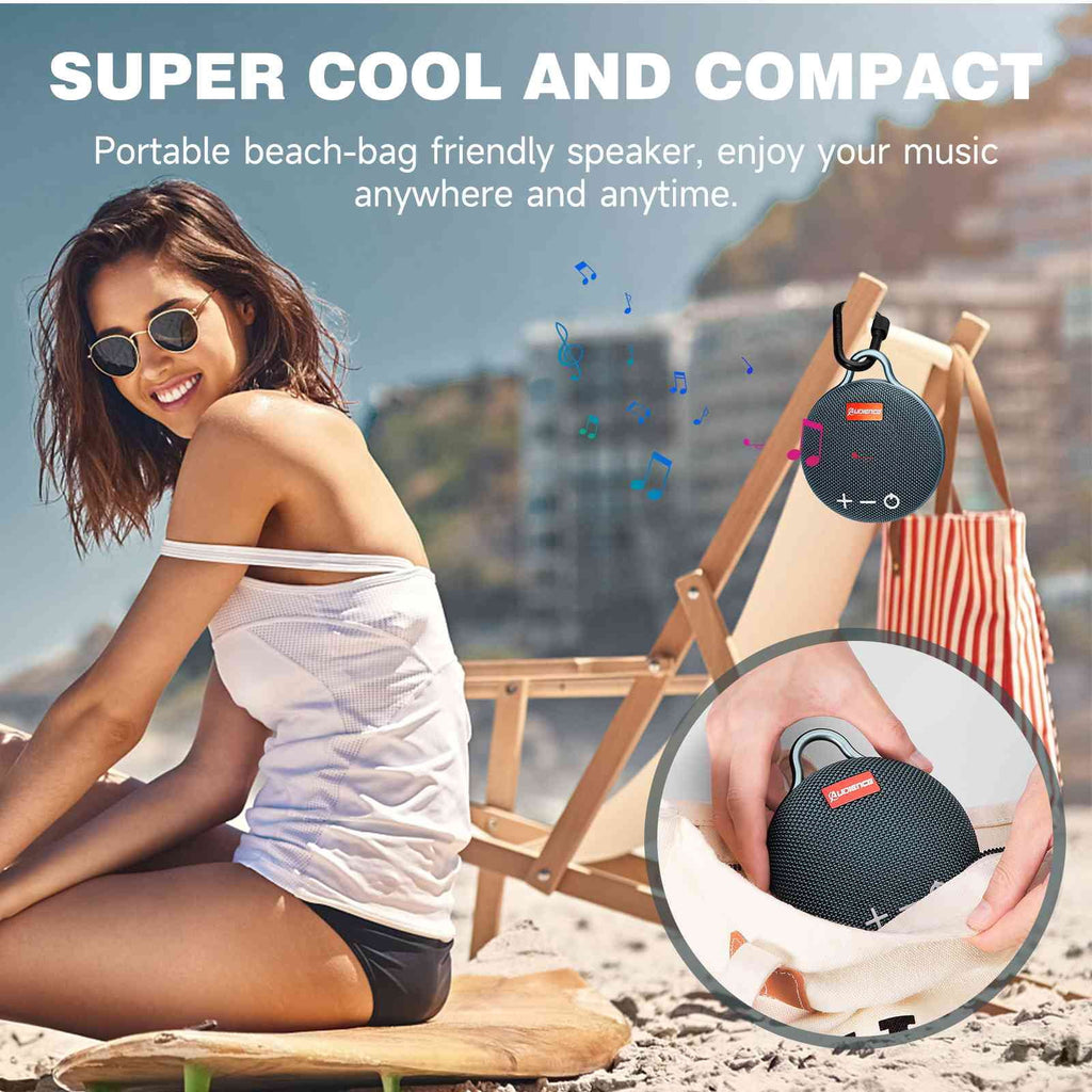 Blue 2 Pack Bluetooth Wireless Waterproof Speaker with Clip S13961