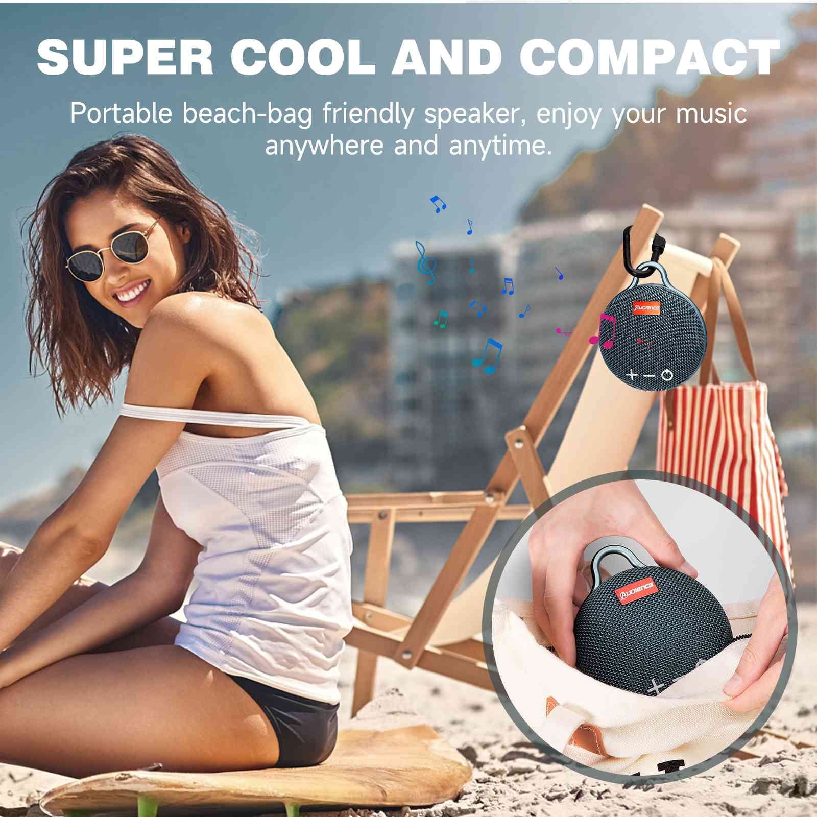 Blue 2 Pack Bluetooth Wireless Waterproof Speaker with Clip S13961