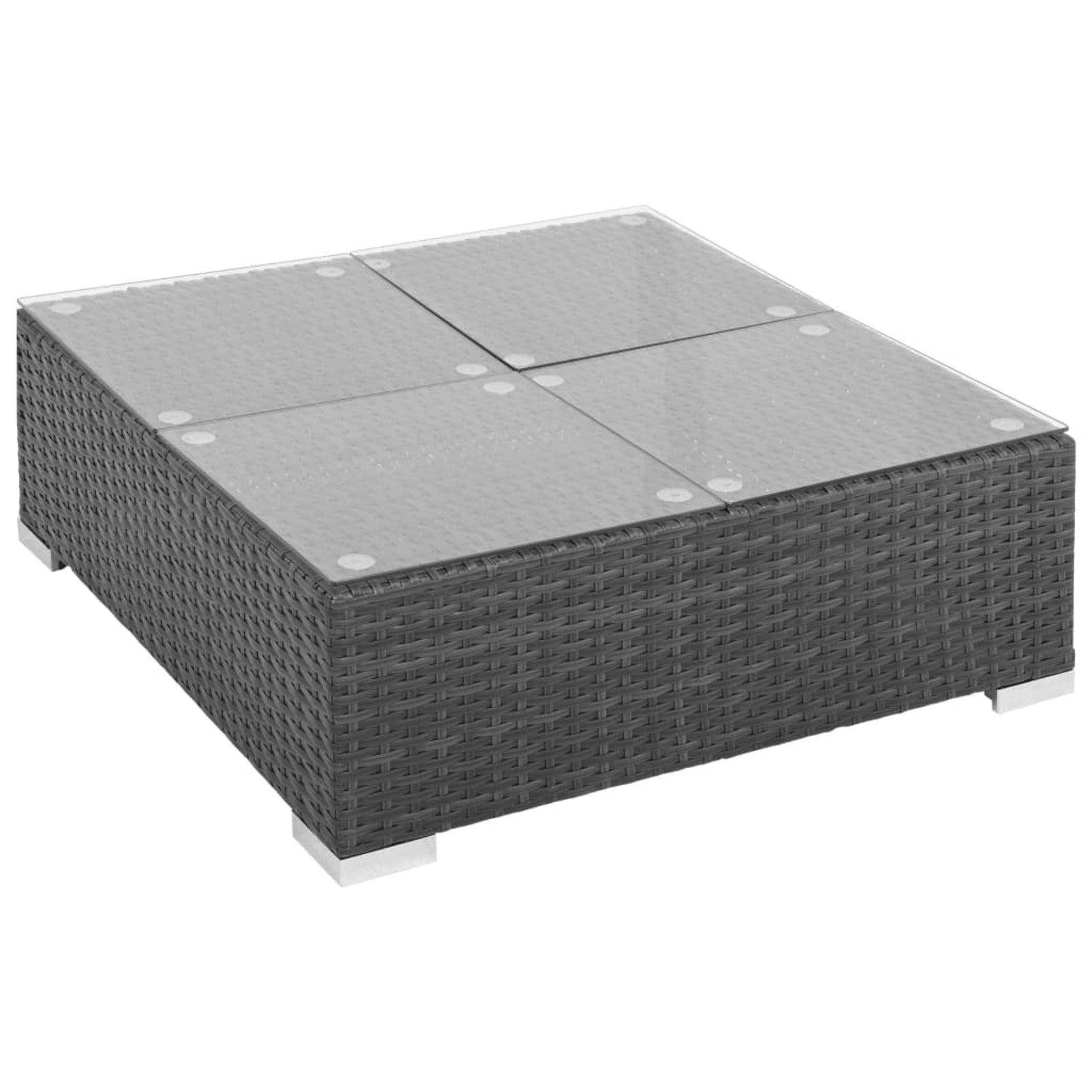 6 Piece White Cushioned Poly Rattan Outdoor Furniture Set S154
